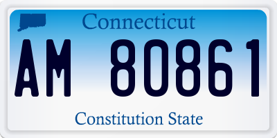 CT license plate AM80861