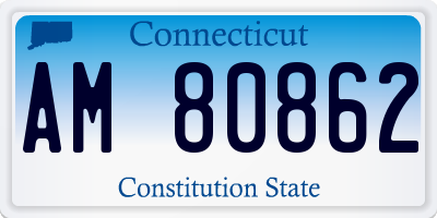 CT license plate AM80862