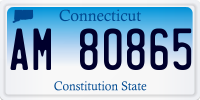 CT license plate AM80865