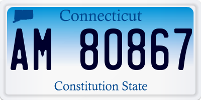 CT license plate AM80867