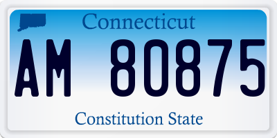 CT license plate AM80875