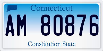 CT license plate AM80876
