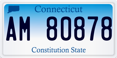 CT license plate AM80878