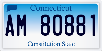 CT license plate AM80881