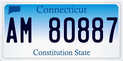 CT license plate AM80887
