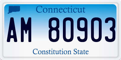 CT license plate AM80903