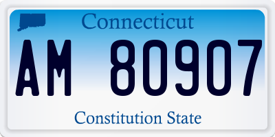 CT license plate AM80907
