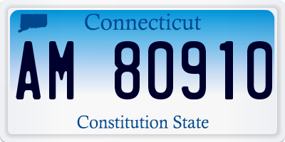 CT license plate AM80910