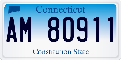 CT license plate AM80911