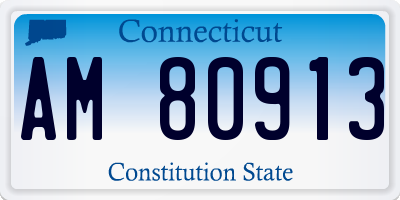 CT license plate AM80913