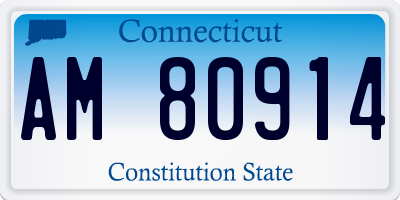 CT license plate AM80914