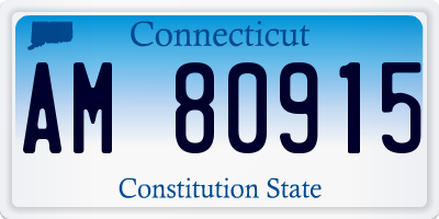 CT license plate AM80915
