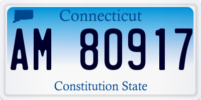 CT license plate AM80917