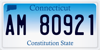 CT license plate AM80921