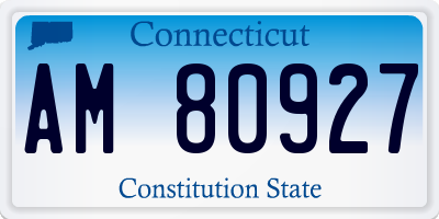 CT license plate AM80927
