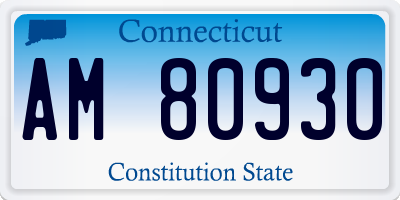 CT license plate AM80930