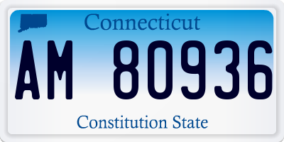 CT license plate AM80936