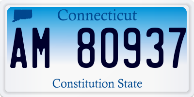 CT license plate AM80937