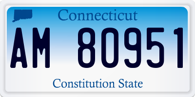 CT license plate AM80951