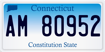 CT license plate AM80952