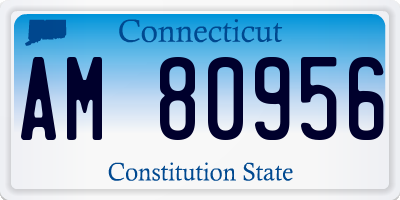CT license plate AM80956