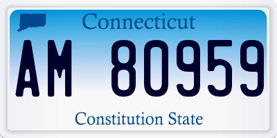CT license plate AM80959