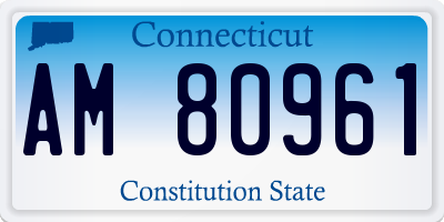 CT license plate AM80961