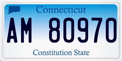 CT license plate AM80970