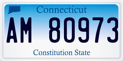 CT license plate AM80973