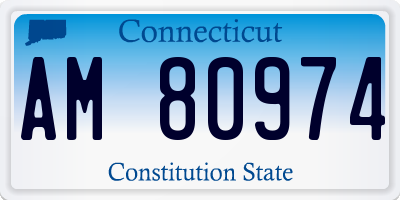 CT license plate AM80974