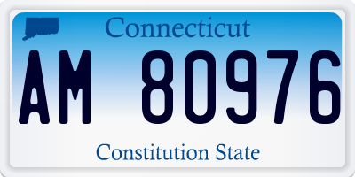 CT license plate AM80976