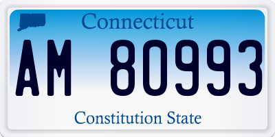 CT license plate AM80993
