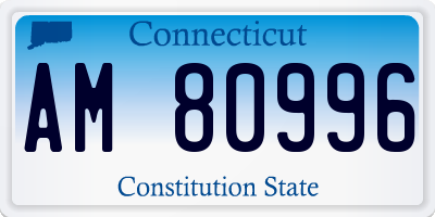 CT license plate AM80996