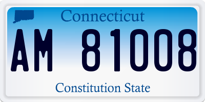 CT license plate AM81008