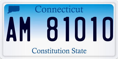 CT license plate AM81010