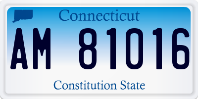 CT license plate AM81016