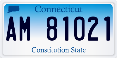 CT license plate AM81021