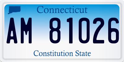 CT license plate AM81026