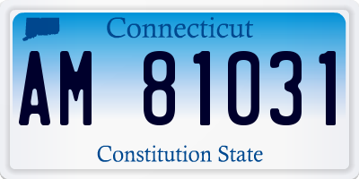 CT license plate AM81031