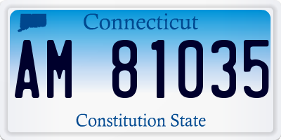 CT license plate AM81035