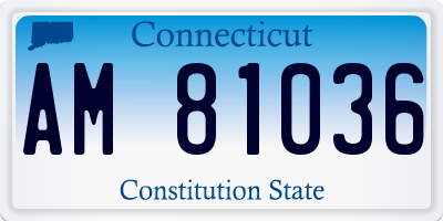 CT license plate AM81036