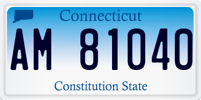 CT license plate AM81040