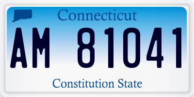 CT license plate AM81041