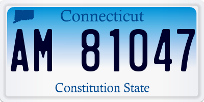 CT license plate AM81047