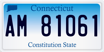 CT license plate AM81061
