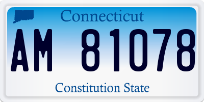 CT license plate AM81078