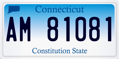 CT license plate AM81081