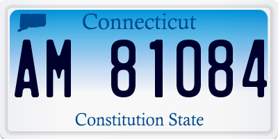 CT license plate AM81084