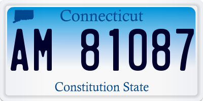 CT license plate AM81087