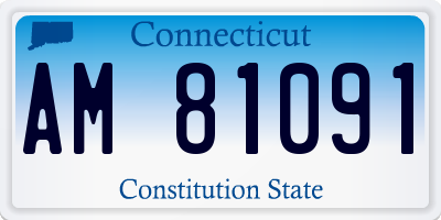 CT license plate AM81091